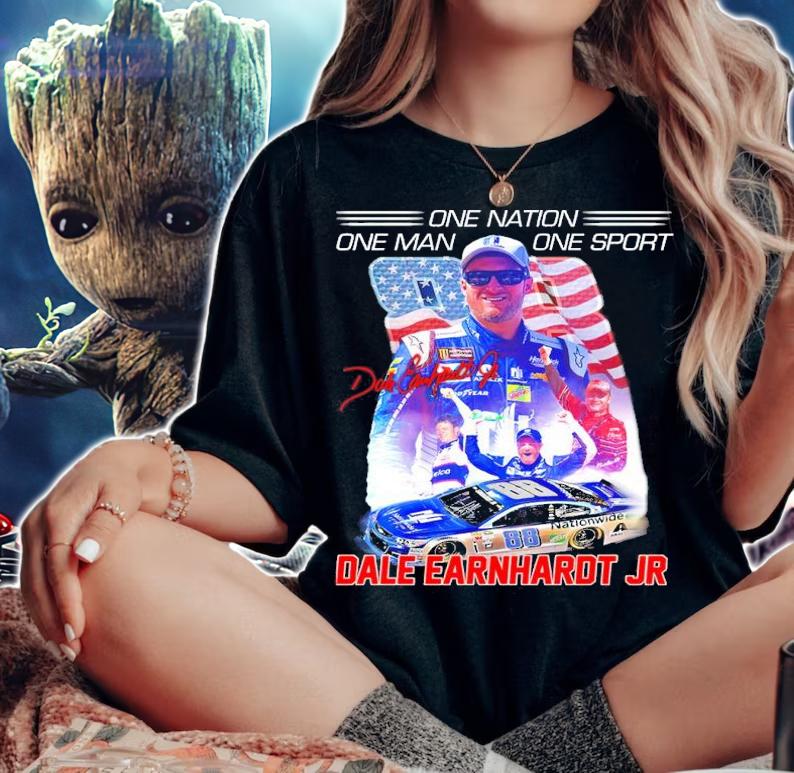 One Nation One Man One Sport Dale Earnhardt JR Shirt woman shirt