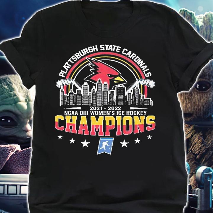 Plattsburgh State Cardinals 2022 DIII Women's Ice Hockey Champions T-Shirt shirt