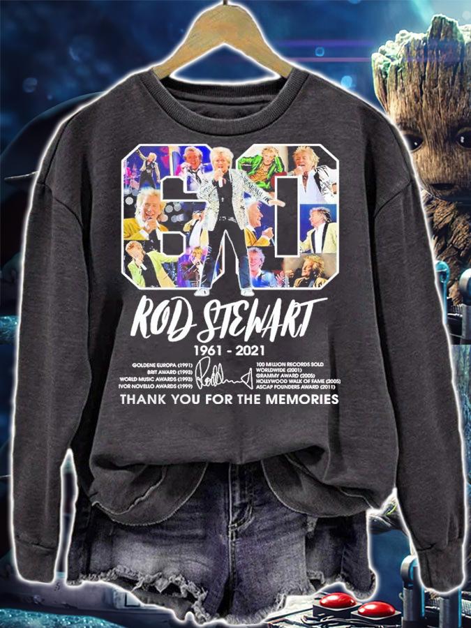 Rod Stewart 1961-2021 Signatures Thank You For The Memories Shirt sweatshirt