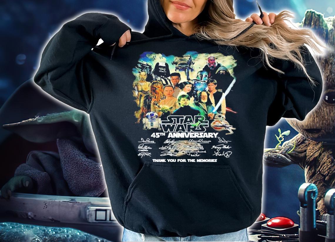 Star Wars 45th Anniversary Signatures Thank You For The Memories Shirt hoodie