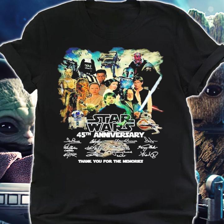Star Wars 45th Anniversary Signatures Thank You For The Memories Shirt shirt