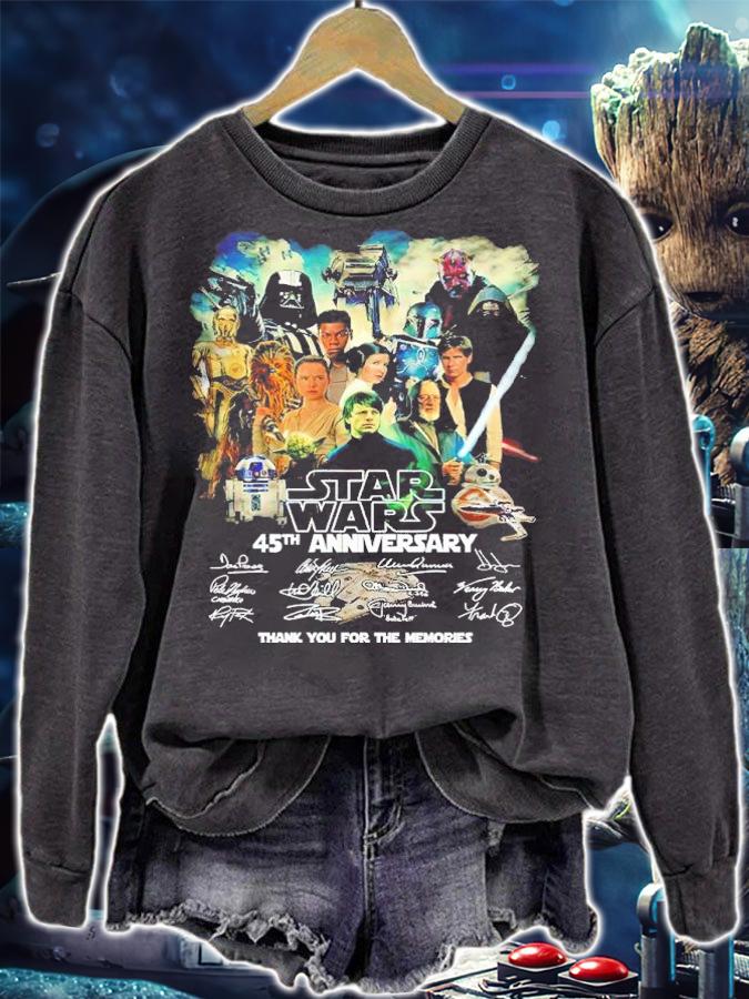 Star Wars 45th Anniversary Signatures Thank You For The Memories Shirt sweatshirt