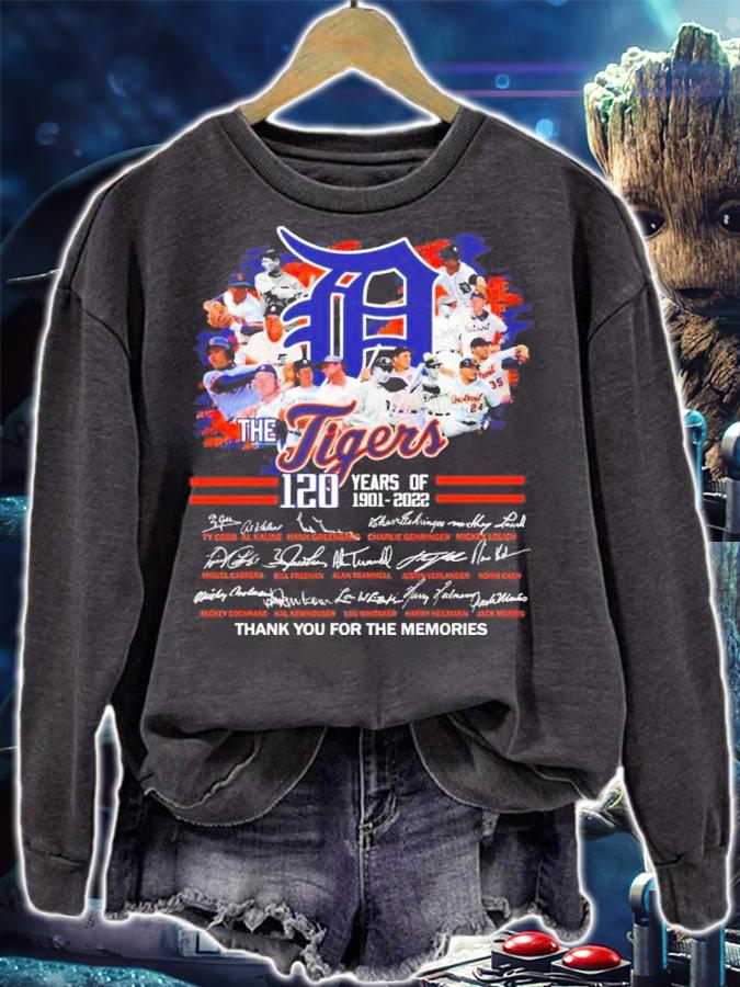 The Tigers 120 years of 1901-2022 signatures thank you for the memories shirt