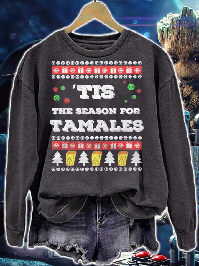 This The Season For Tamales Christmas Mexican Funny Shirt sweatshirt