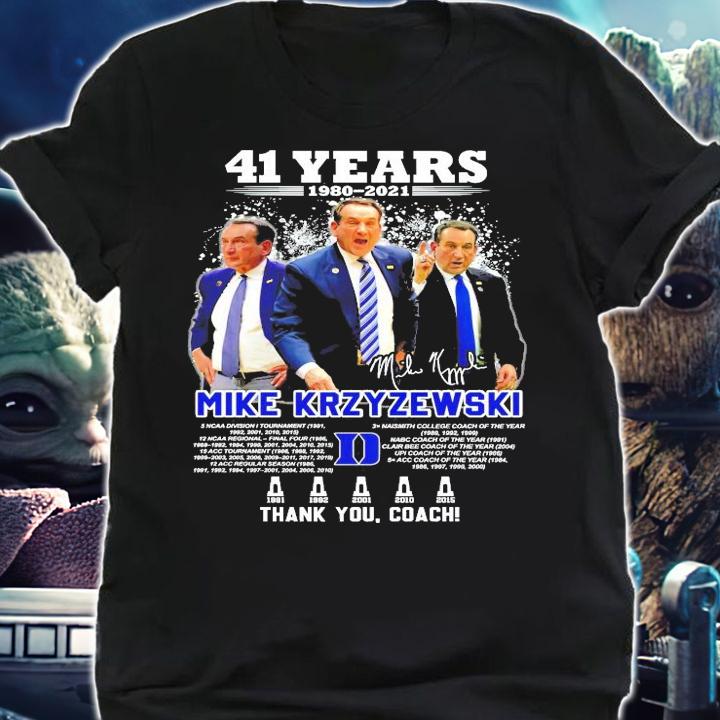 41 years 1980-2021 Mike Krzyzewski signature shirt shirt
