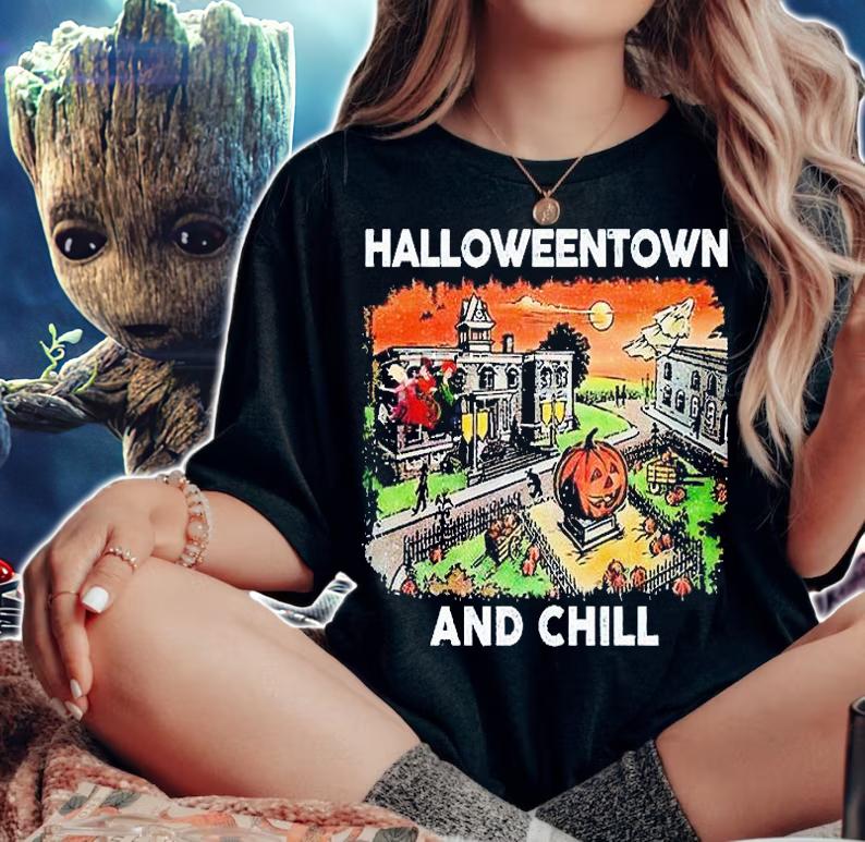 Halloweentown and Chill Pumpkins T-shirt woman shirt
