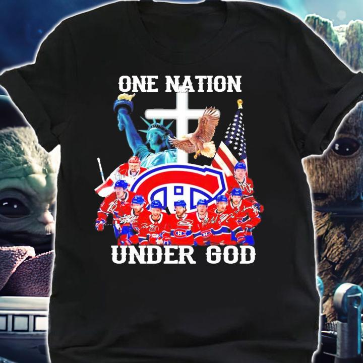 Montreal Canadiens one nation under god t-shirt shirt