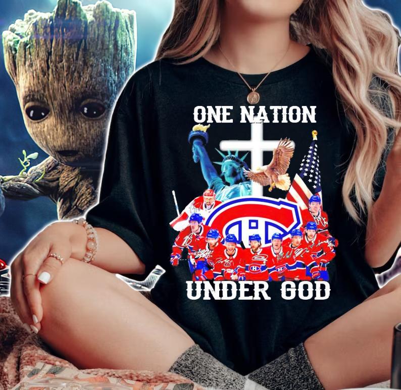 Montreal Canadiens one nation under god t-shirt woman shirt