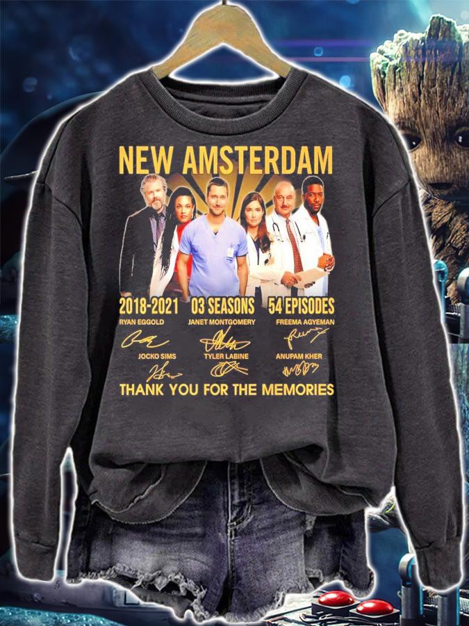 New Amsterdam 2018-2021 03 seasons 54 episodes signatures shirt sweatshirt
