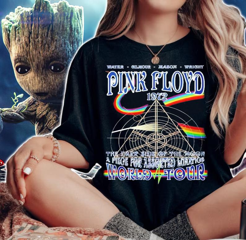Pink Floyd 1972 the dark side of the moon a piece for assorted lunatics world tour shirt