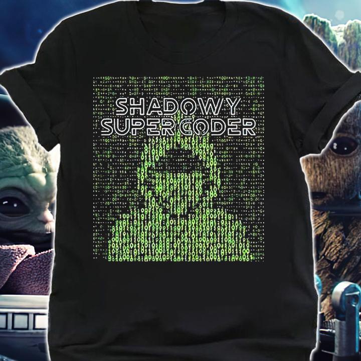 Shadowy super coder hacker T-shirt