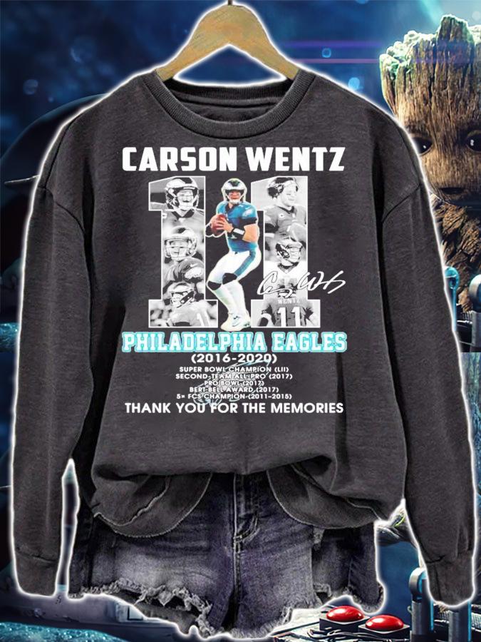 Carson Wentz Philadelphia Eagles 2016-2020 signature shirt