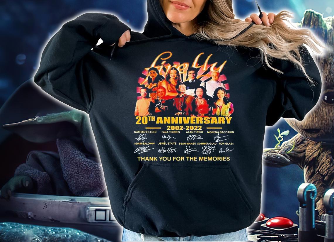 Firefly 20th anniversary 2002-2022 thank You for the memories signatures T-shirt