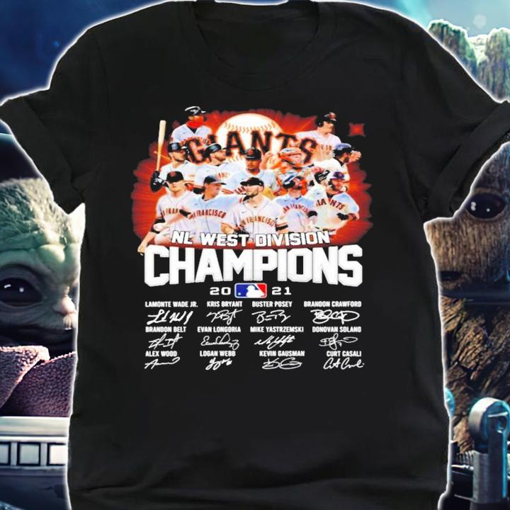 Giants NL West Division Champions 2021 signatures shirt