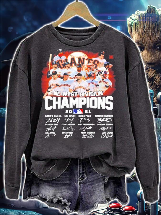 Giants NL West Division Champions 2021 signatures shirt