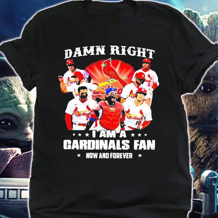 Louis Cardinals Damn right I am a Cardinals fan now and forever T-shirts, hoodie and sweatshirt