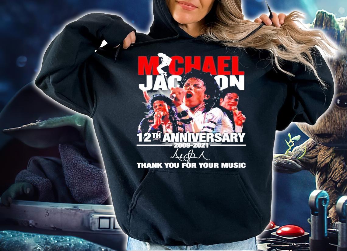 Michael Jackson 12th anniversary 2009-2021 signature shirt hoodie