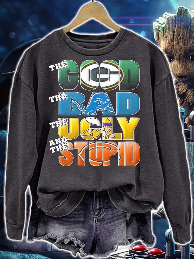 Top green Bay Packers the good the bad the ugly and the stupid shirt sweatshirt
