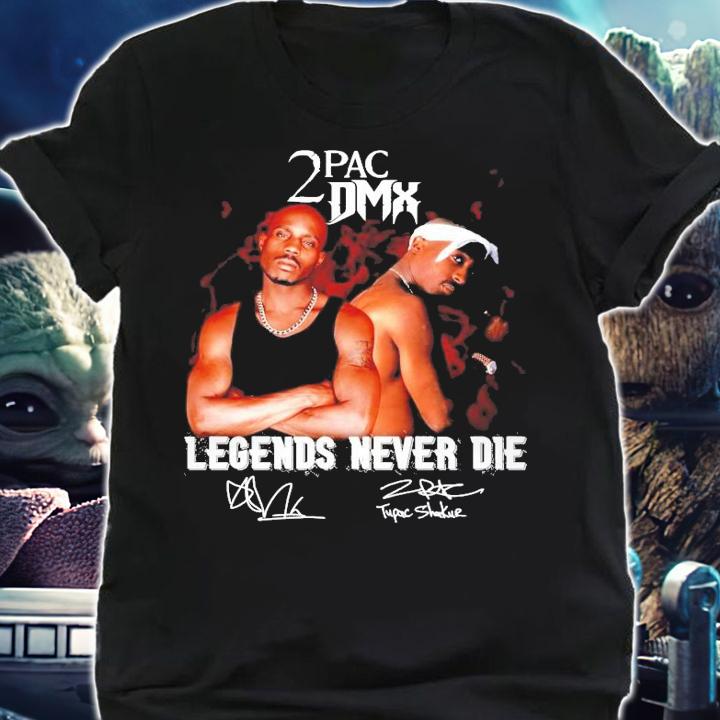 Trending 2PAC DMX Legends never die signature shirt t-shirt