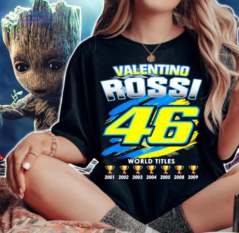 Valentino Rossi 46 world titles t-shirt