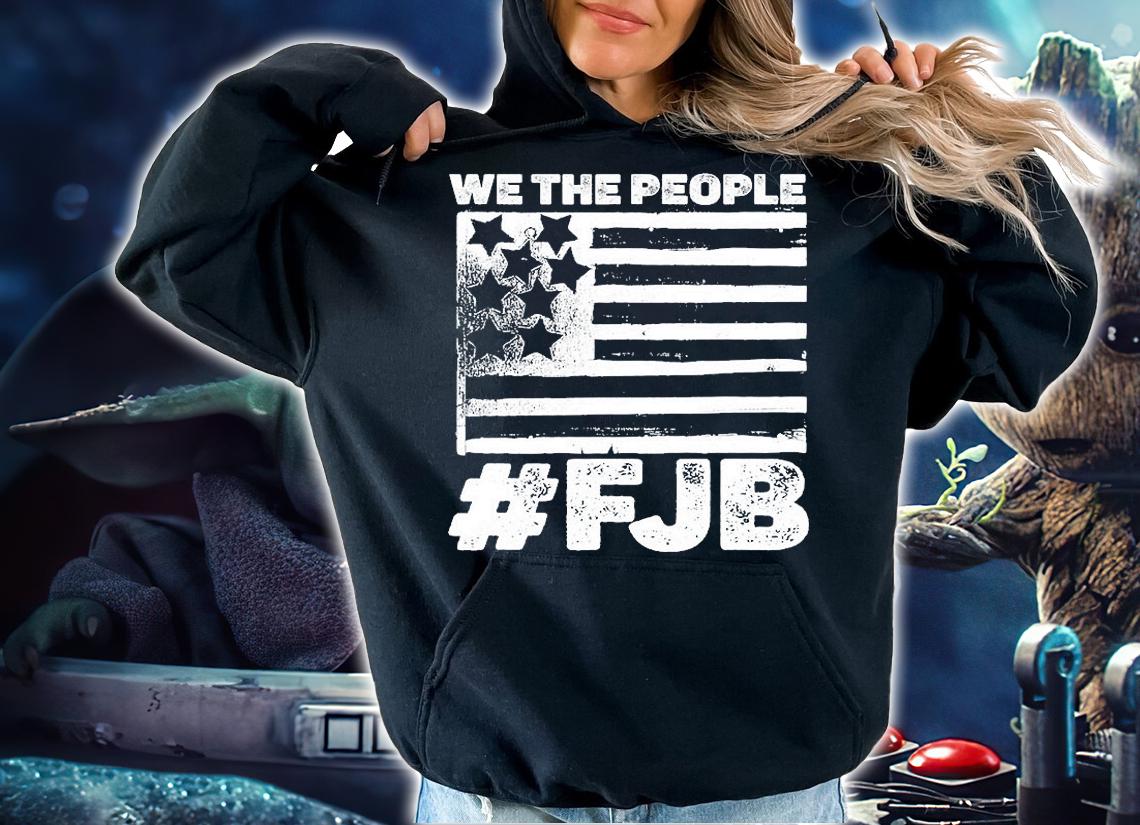 White Grunge FJB Pro America Flag T-Shirt hoodie
