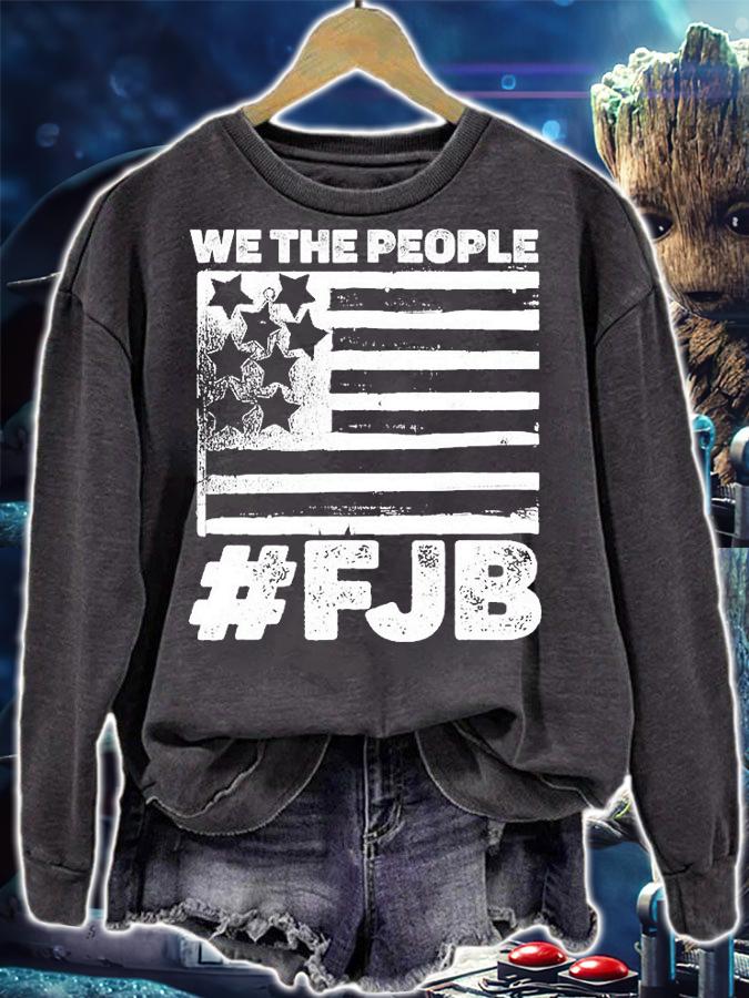 White Grunge FJB Pro America Flag T-Shirt sweatshirt