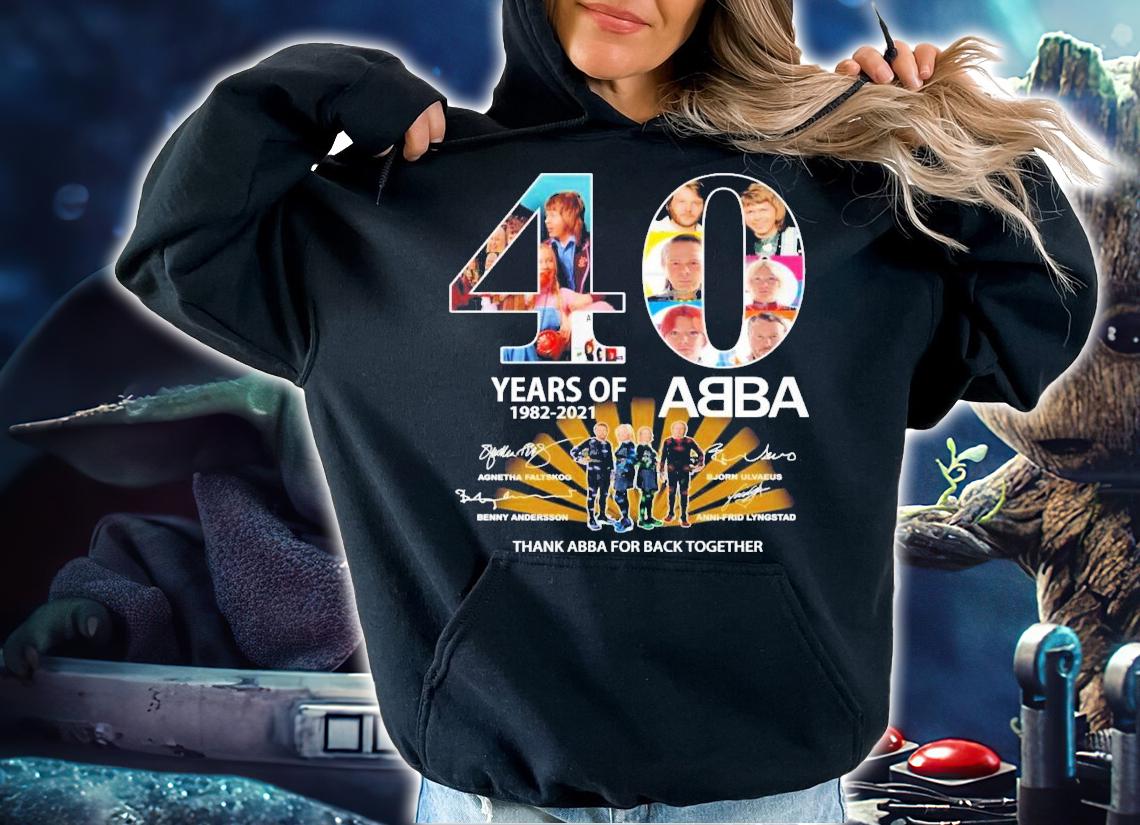 40 years of 1982-2021 Thank you ABBA for back together signatures shirt
