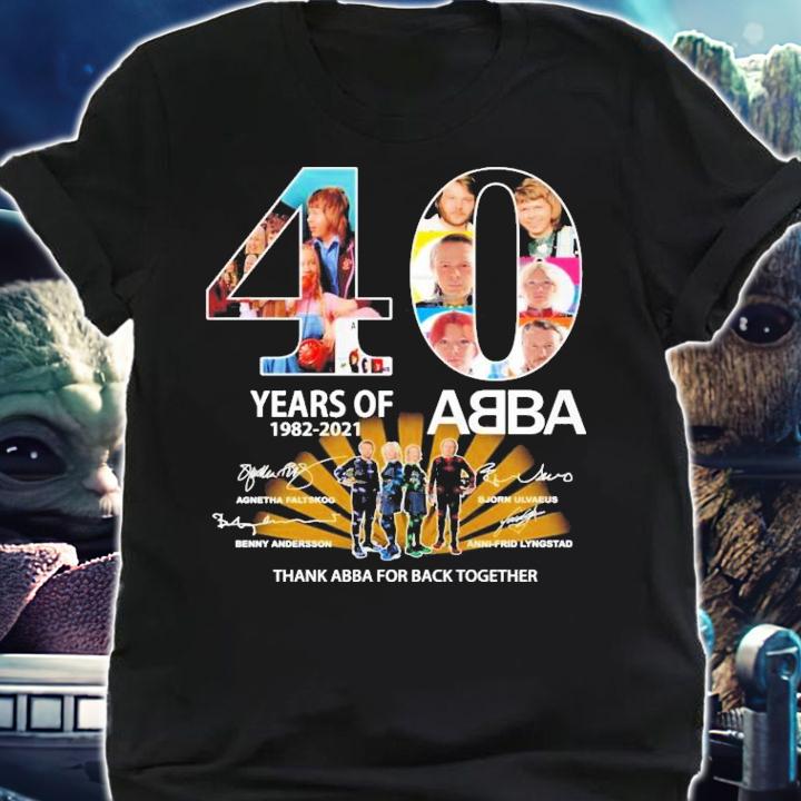 40 years of 1982-2021 Thank you ABBA for back together signatures shirt