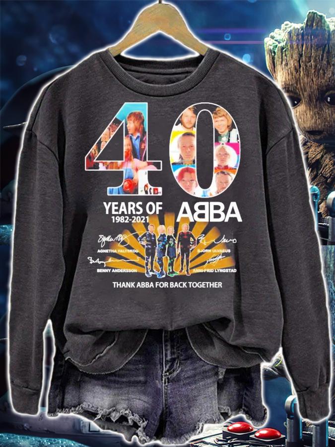 40 years of 1982-2021 Thank you ABBA for back together signatures shirt