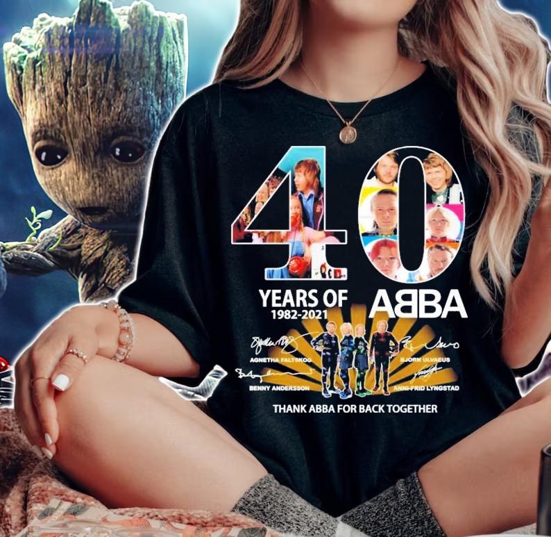 40 years of 1982-2021 Thank you ABBA for back together signatures shirt