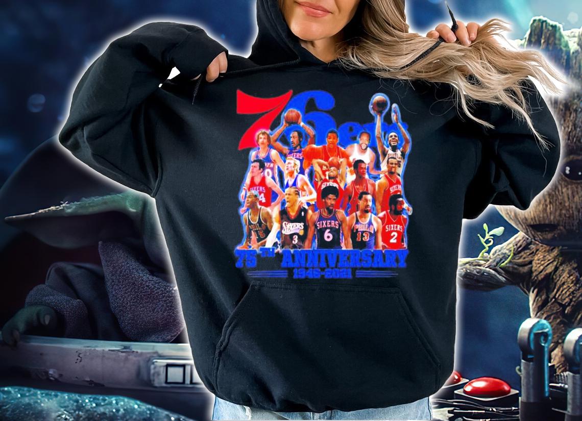 76ERS 75th anniversary 1946-2021 shirt