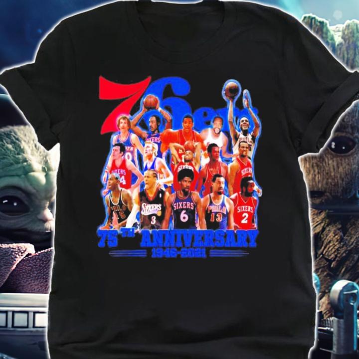 76ERS 75th anniversary 1946-2021 shirt