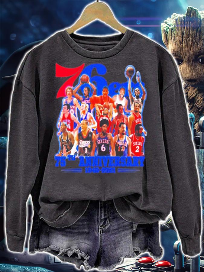76ERS 75th anniversary 1946-2021 shirt