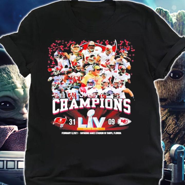 Champions Tampa Bay Buccaneers 31 LIV Kansas City Chiefs 09 t-shirt