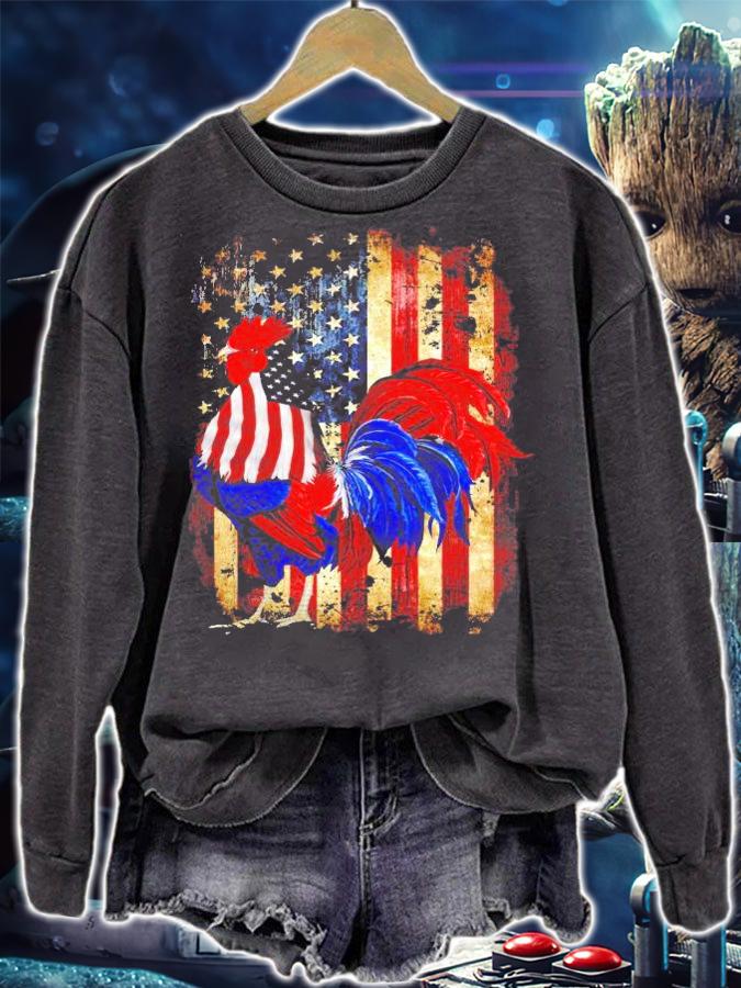 Dad Chicken Happy Independence Day American shirt
