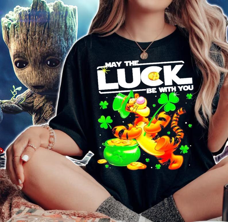 Men's Tigger may the luck be with you St.Patrick's Day shirt
