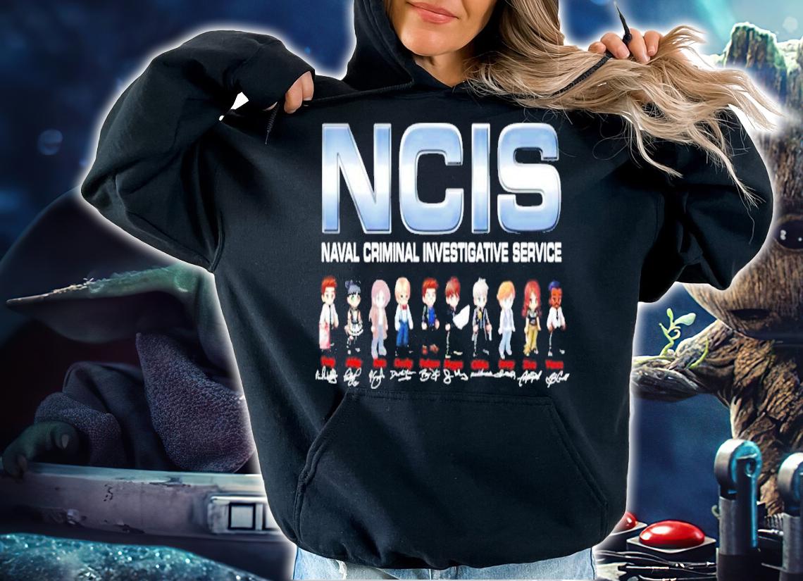 NCIS naval criminal investigative service characters chibi signatures t-shirt