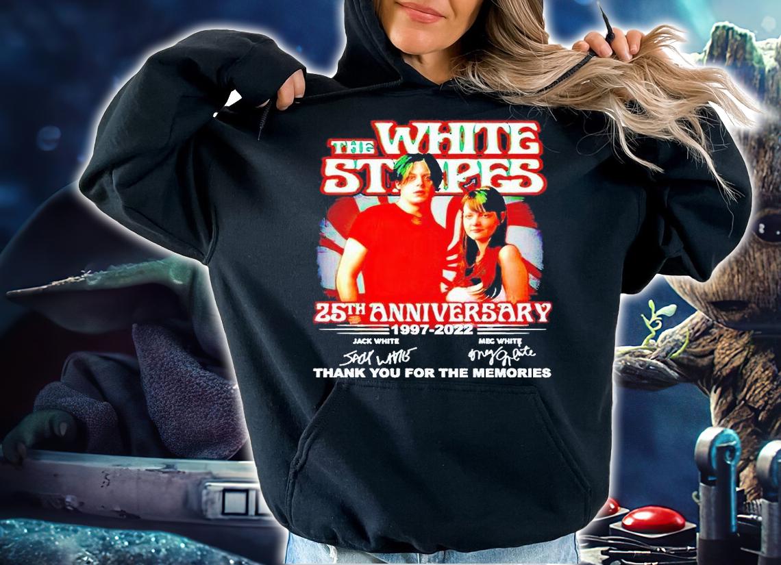 The White Stripes 25th anniversary 1997-2022 thank You for the memories signature T-shirt