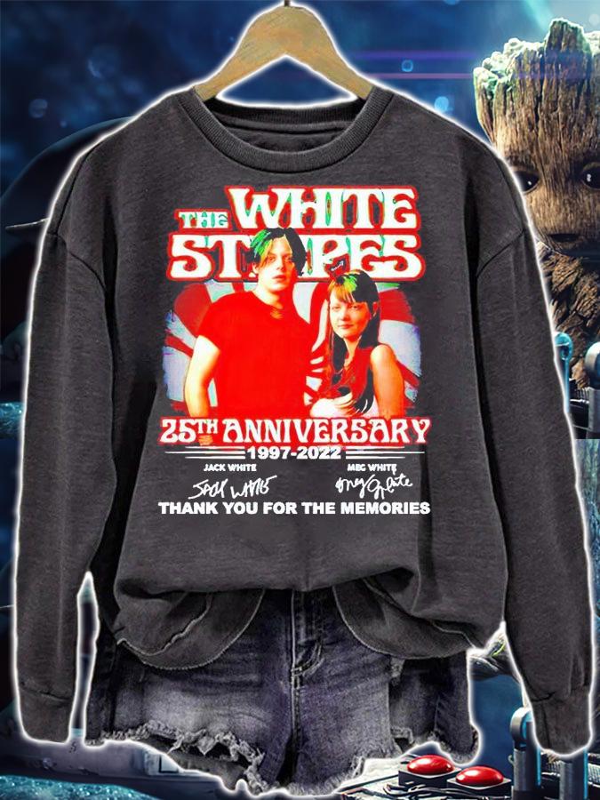 The White Stripes 25th anniversary 1997-2022 thank You for the memories signature T-shirt