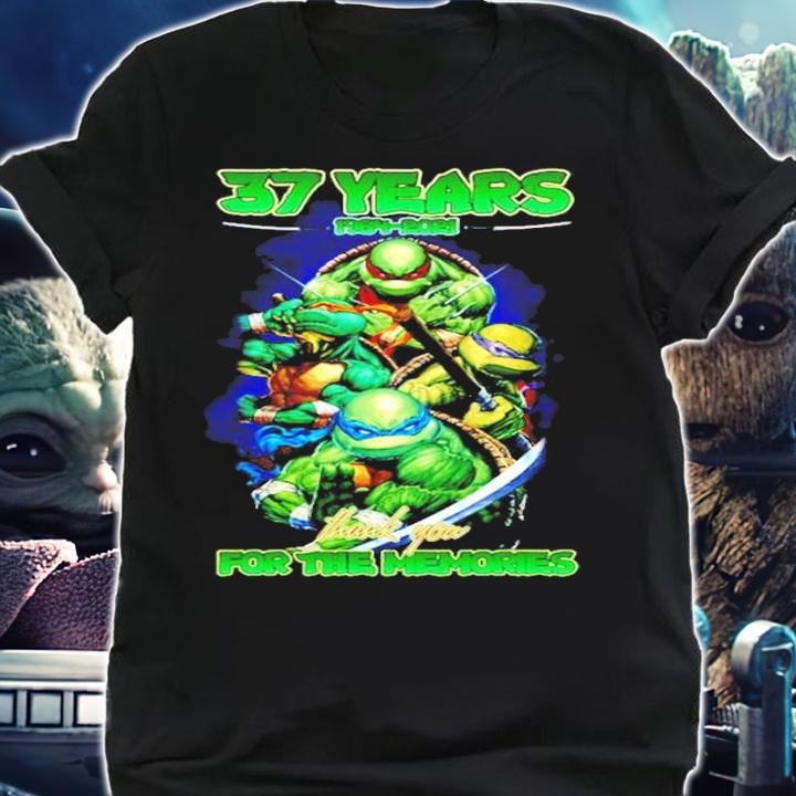 37 years 1984-2021 Ninja Turtles thank you for the memories shirt
