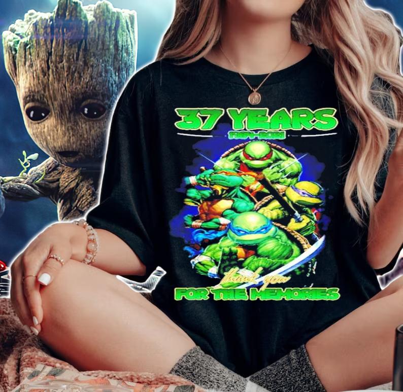 37 years 1984-2021 Ninja Turtles thank you for the memories shirt