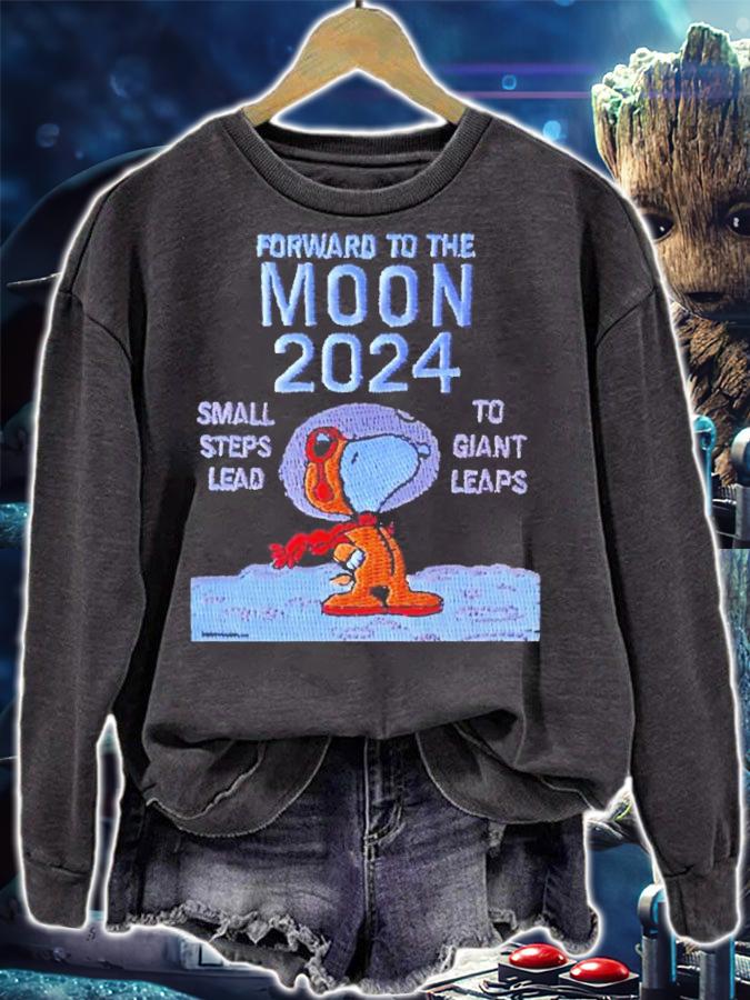 Forward to the moon 2024 Snoopy shirt sweatshirt