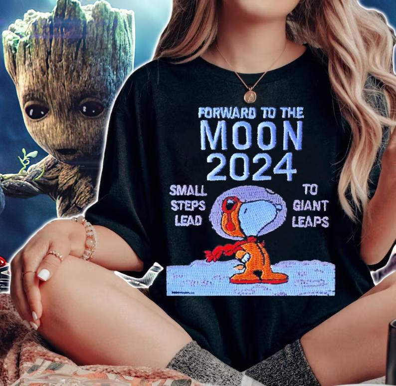 Forward to the moon 2024 Snoopy shirt woman shirt