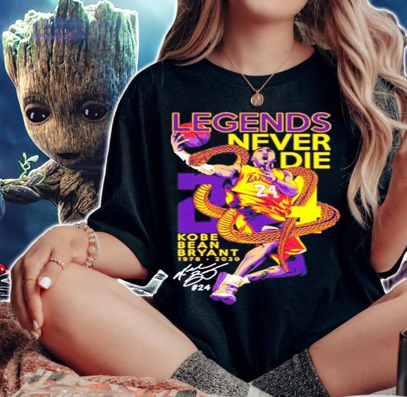 Legends never die Laker 24 Kobe Bean Bryant 1978-2020 signature shirt