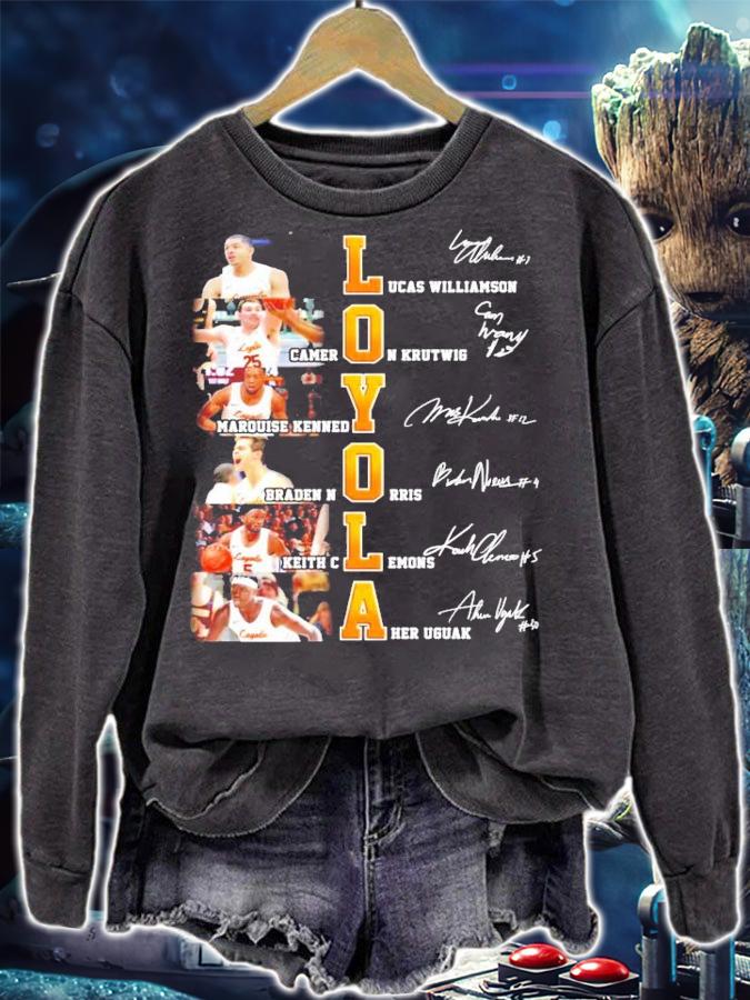 Loyola football players signature shirt sweatshirt