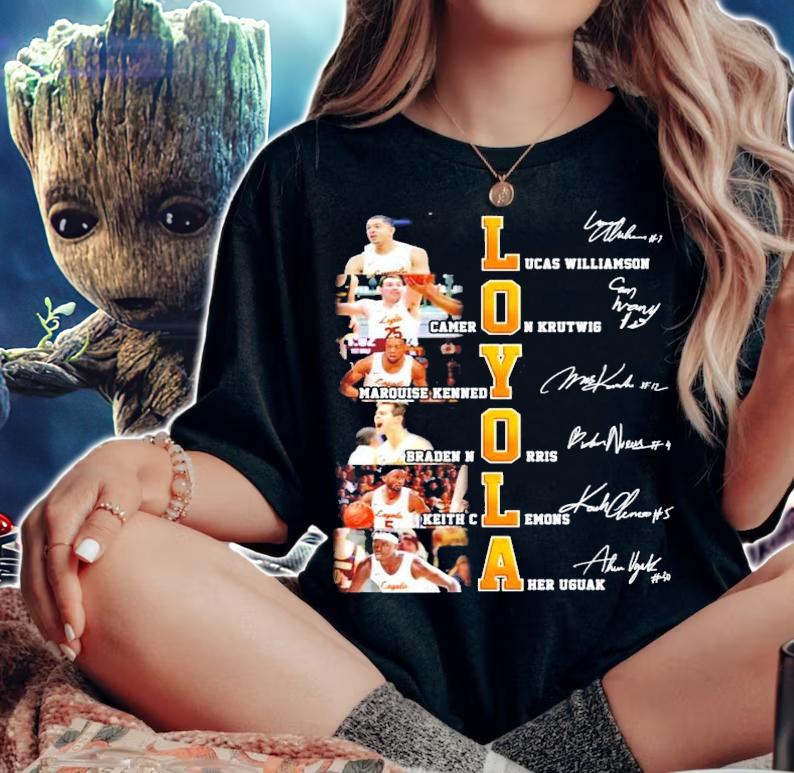 Loyola football players signature shirt woman shirt