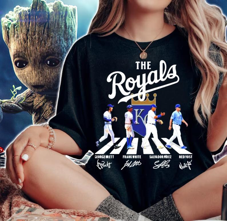 The Kansas City Royal Abbey Road signatures shirt woman shirt