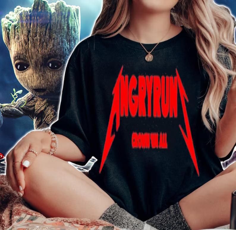 Angryrun crown and all shirt woman shirt