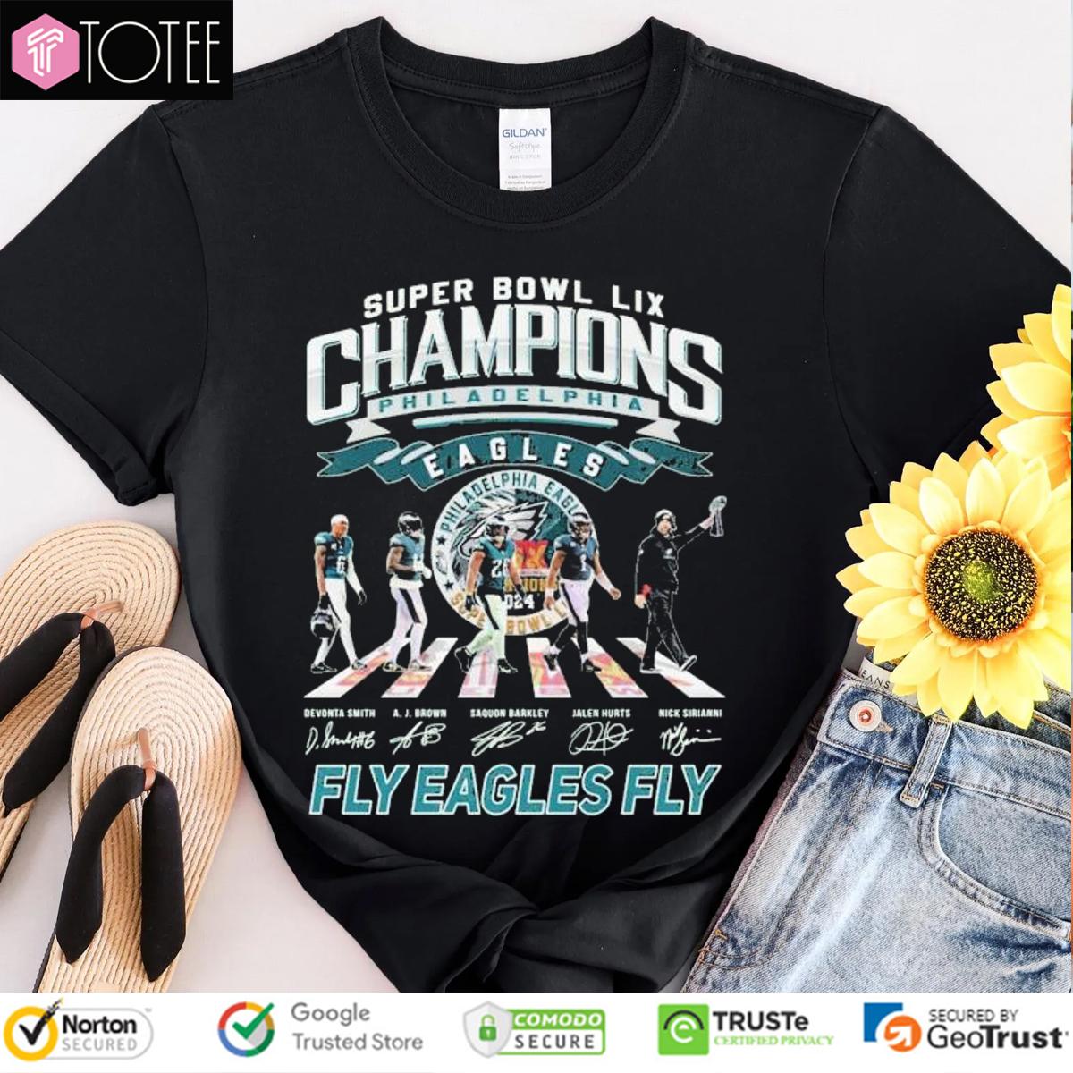 Super Bowl Champions Fly Philadelphia Eagles Fly Abbey Road Signature Shirt