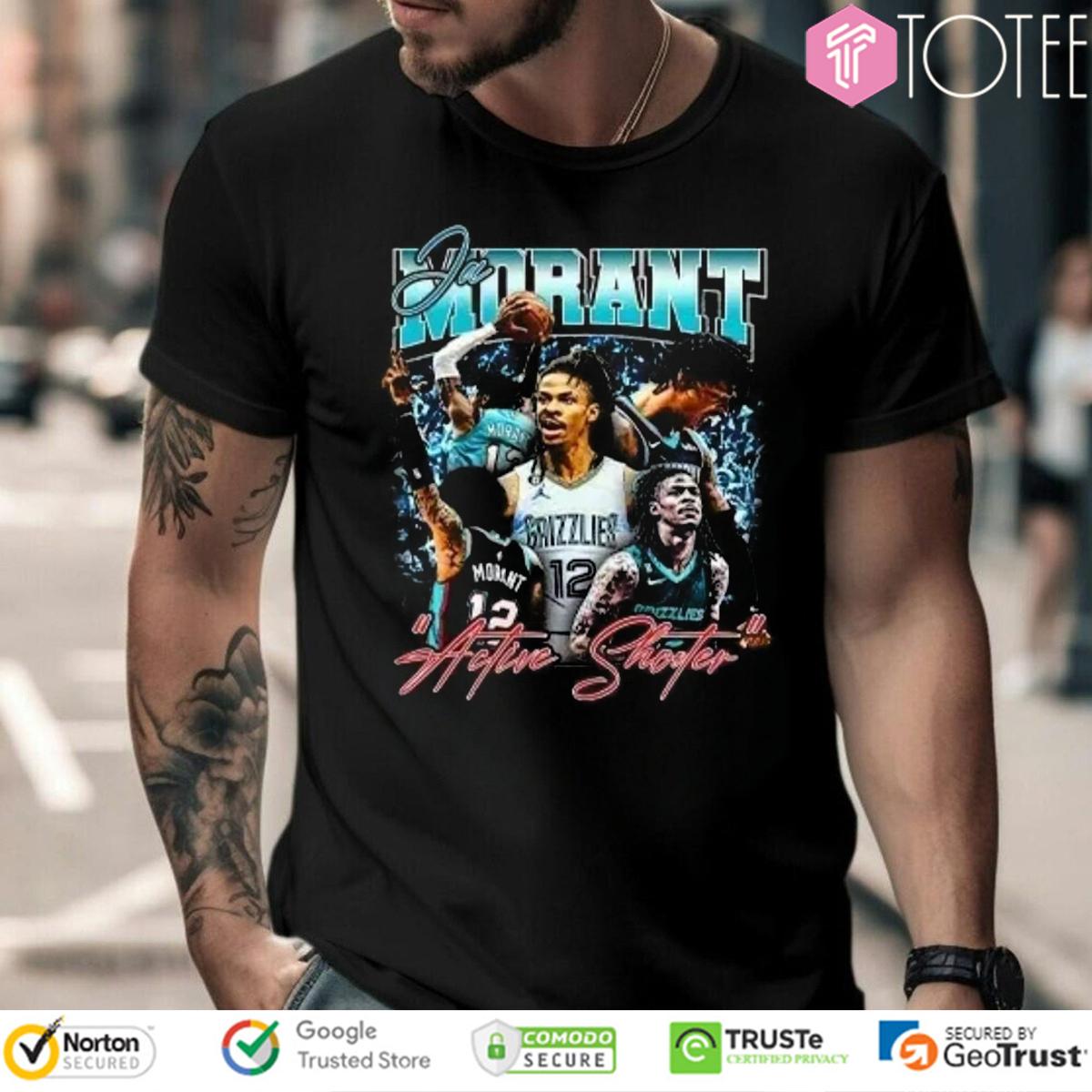 Memphis Grizzlies Ja Morant Active Shooter Vintage Style T-Shirt